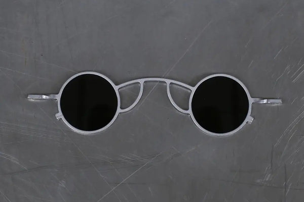 Rigards RG0105TI Series Collection Titanium Freely Removable Double-layer Glasses RG-RG0105TI-CLIP-FGYSH Retro Silver Frame Dark Gray Lenses